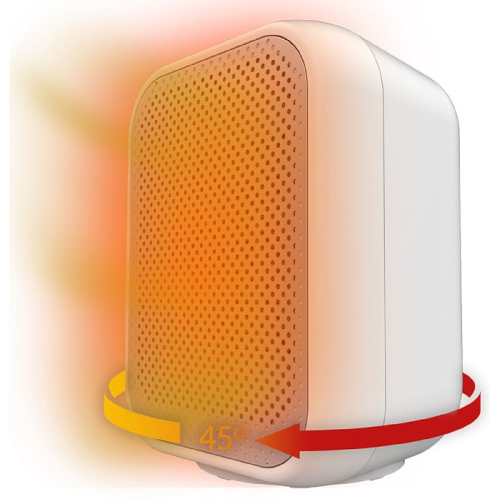 Cecotec Calefactor cerámico de sobremesa ReadyWarm 1500 Max Ceramic Rotate White