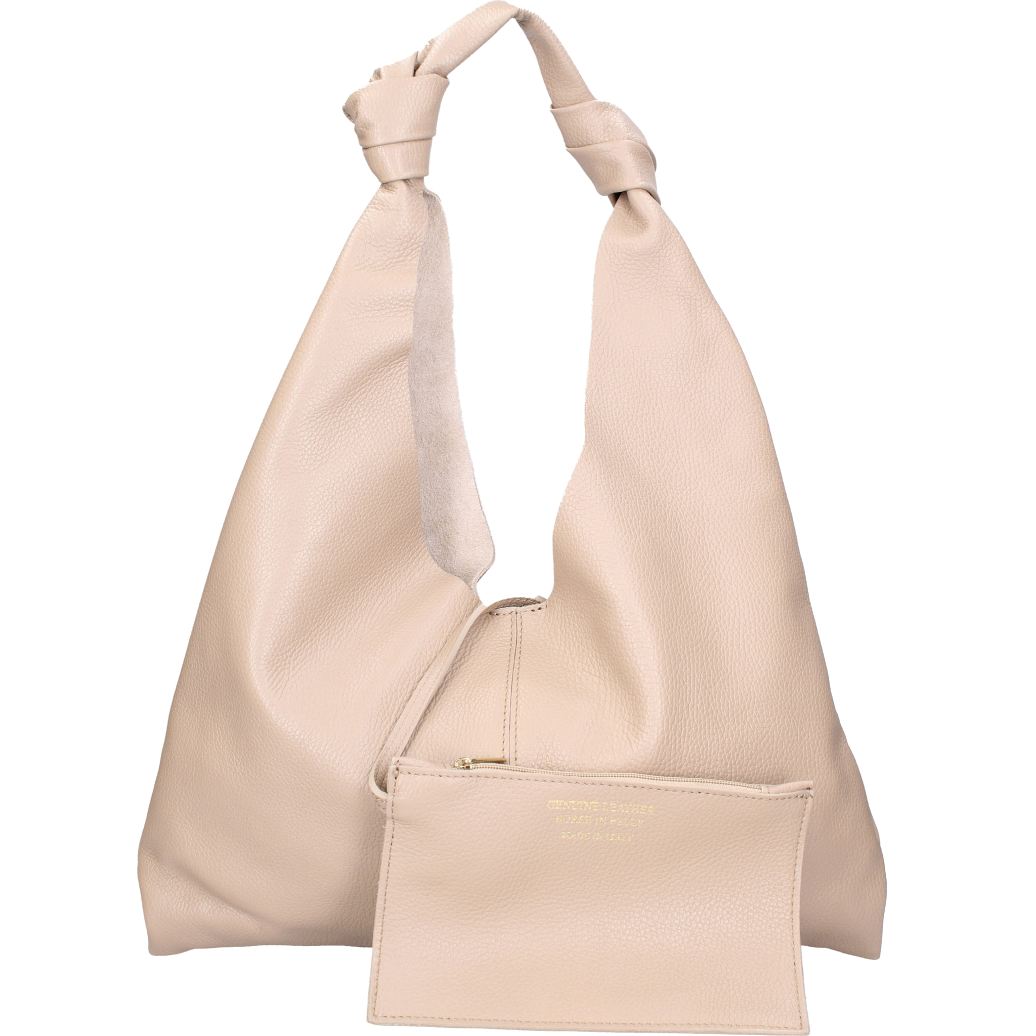 Borsa a spalla da donna In Vera pelle Made in Italy 40x42x2 cm