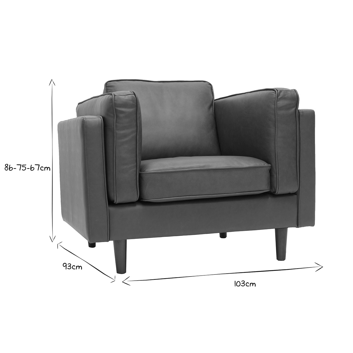 Fauteuil vintage cuir marron BRADLEY