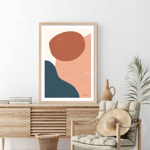 Affiche Couleurs du sud Affiche + cadre en bois - Chêne