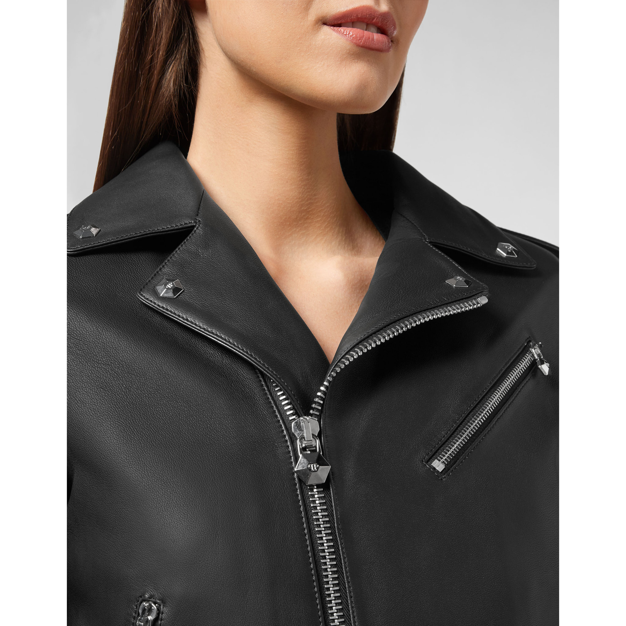 PHILIPP PLEIN Biker de cuero