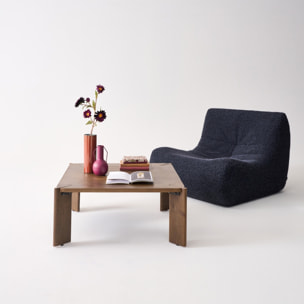 Table basse exotique carrée bois massif REVA