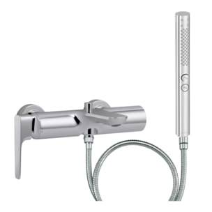 Pack mitigeur bain douche Aléo+ + douchette Shift+ ronde + flexible à écrou 175 cm