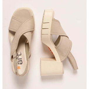 Sandalias con tacón 1990 NOBUCK BONE / EIVISSA color Bone