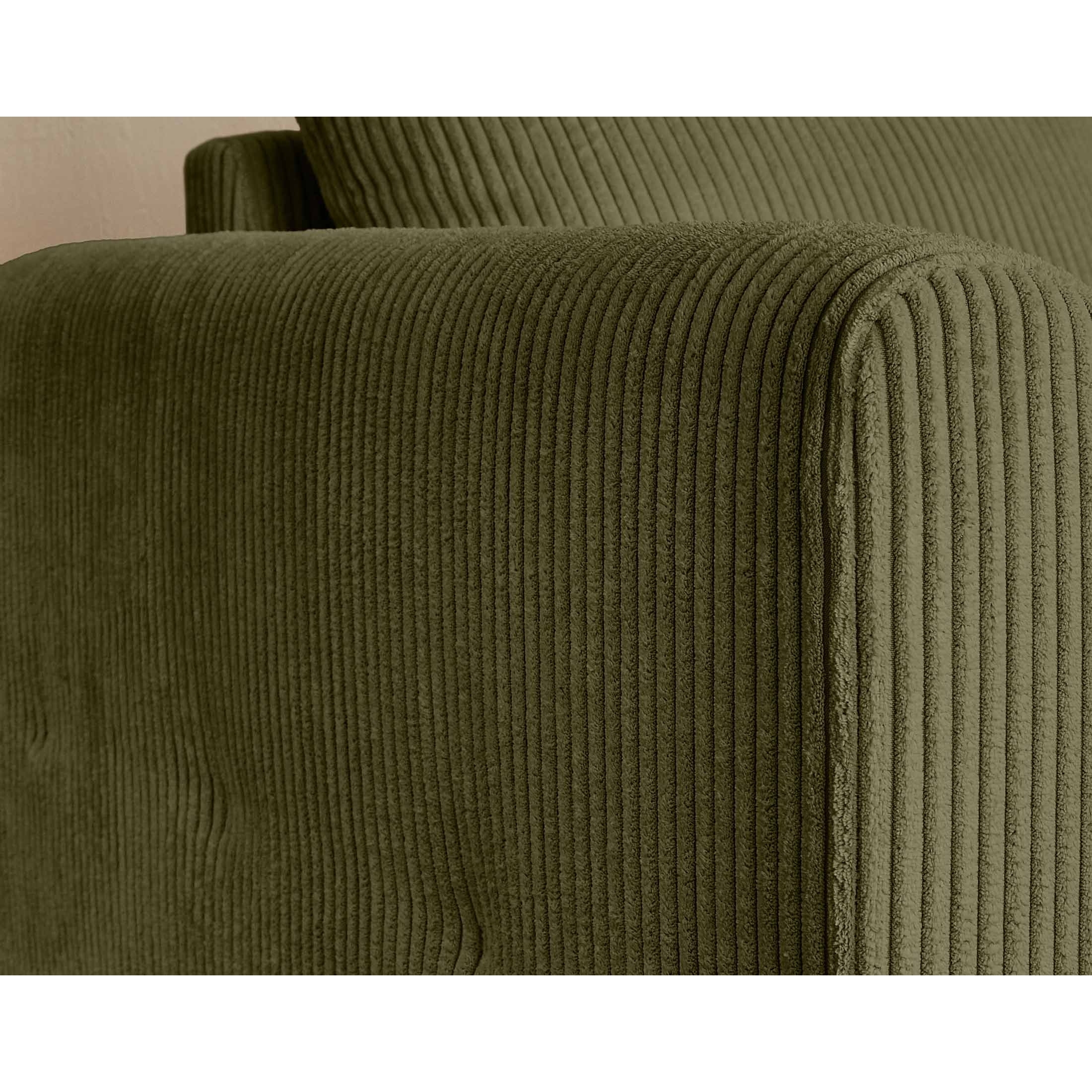 Rune - fauteuil - en velours côtelé - Vert