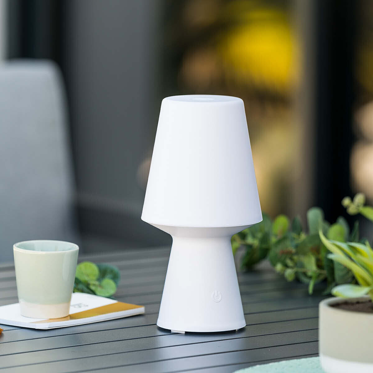 Lampe LED d'extérieur "Wiza" blanche H23 cm