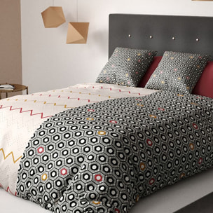 Parure De Couette 3pcs 100% Coton 57 Fils/cm2-himba Black