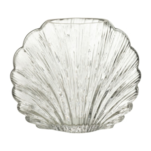 J-Line vase Coquillage - verre - transparent - small - Ø 10 cm