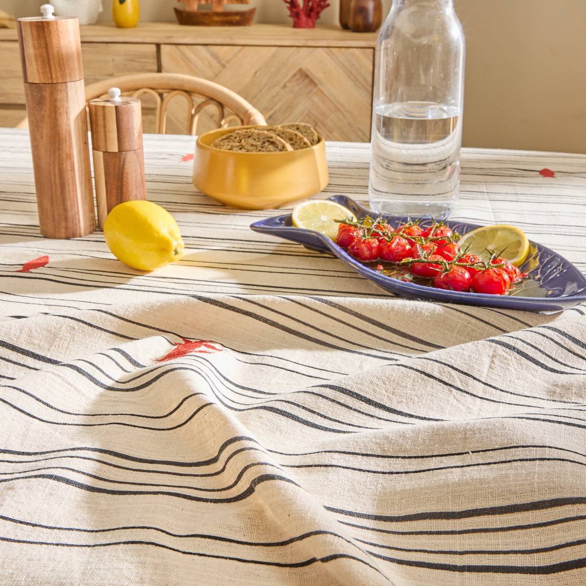 Nappe Oceania 150x250cm beige en coton