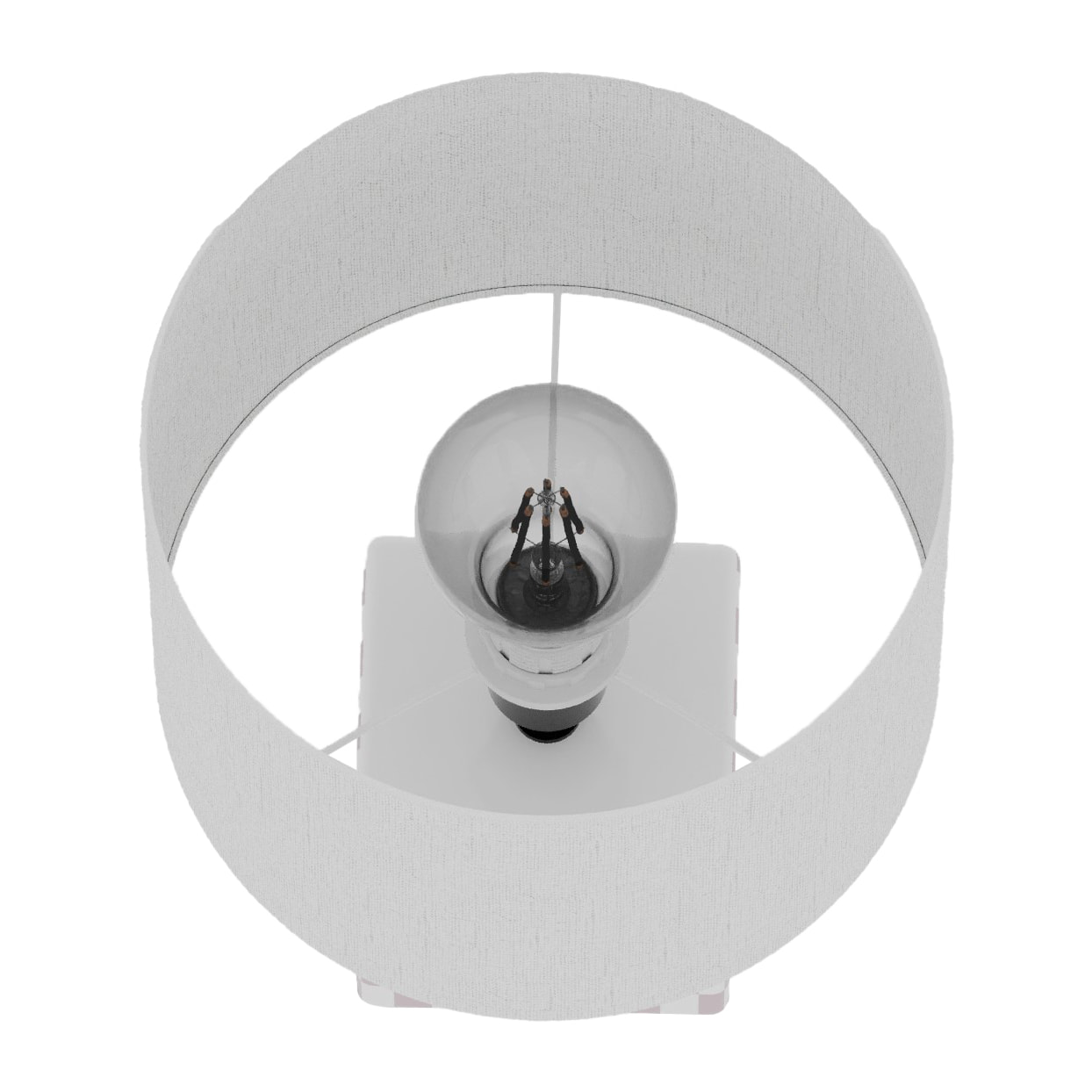 Petite Lampe à Poser Manet - Céramique rose et abat-jour en lin