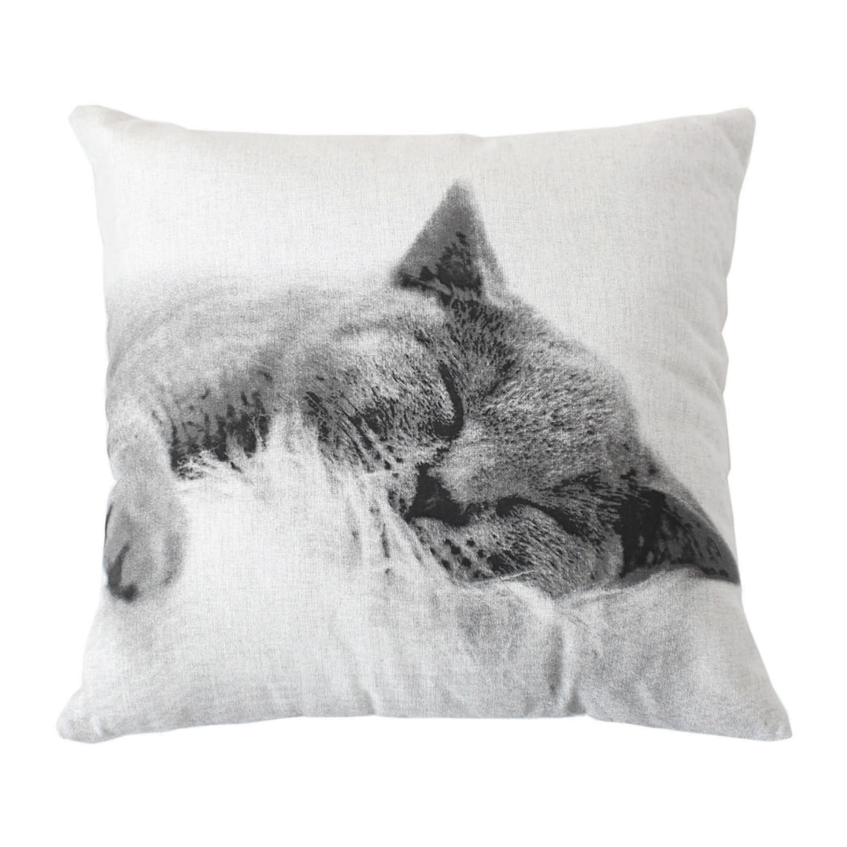 Coussin déhoussable en coton recyclé - Noir