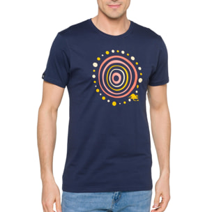 T-shirt in cotone 150 gr Aboriginal Hot Buttered Blu navy