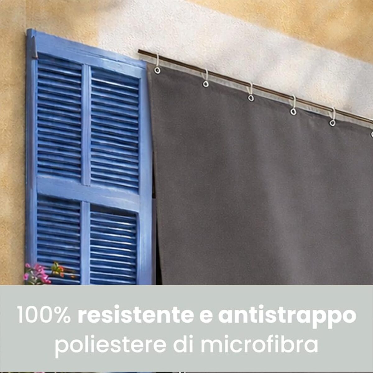 Intrecci Tenda da Sole per Esterno Impermeabile a Caduta con Occhielli Antracite