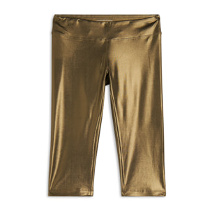 Leggings Corsari Vita Regular in Tessuto Tecnico Wet Effect