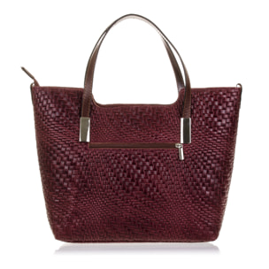 Filippa Bolso tote Mujer.Piel auténtica Gamuza Grabado Entrelazado