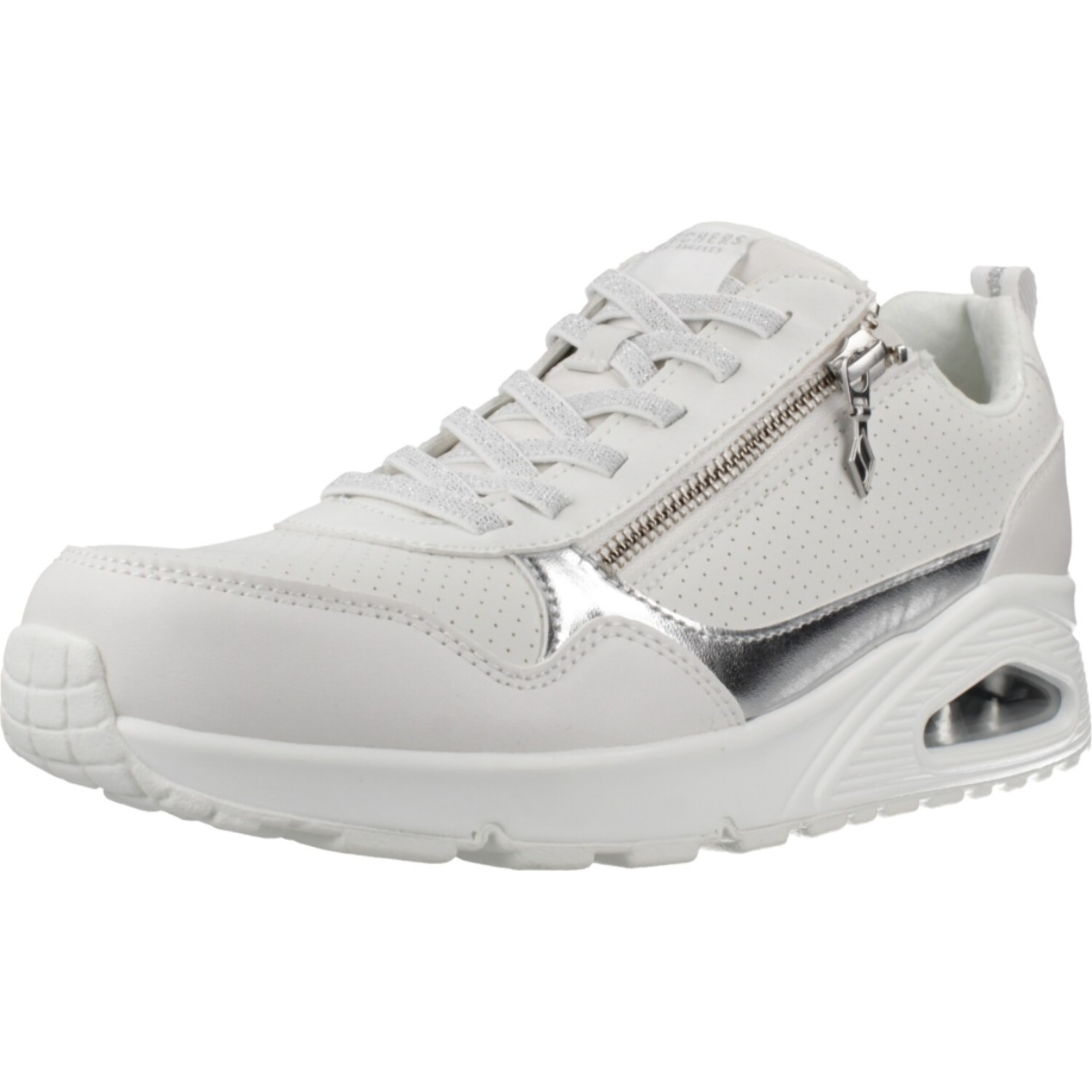 Sneakers De  Mujer Uno Metallic Sliders Blanco