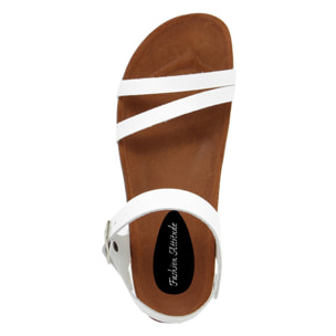 Sandalo flat Donna colore Bianco