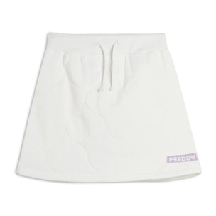 Gonna Bambina a trapezio in cotone texturizzato