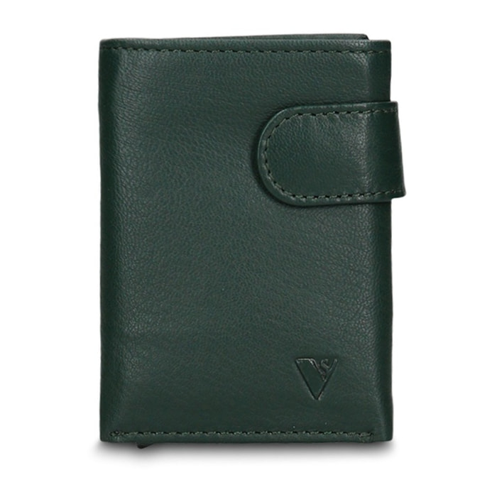 Portafoglio uomo in vera pelle - Modello Novara Elite - Casual - 7.5 x 10.0 x 2.0 cm