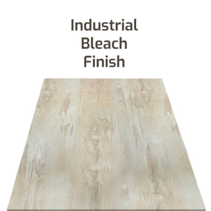 Ganbaru - Libreria scaffale a 6 ripiani 80x30xH180 cm in stile industrial bleach