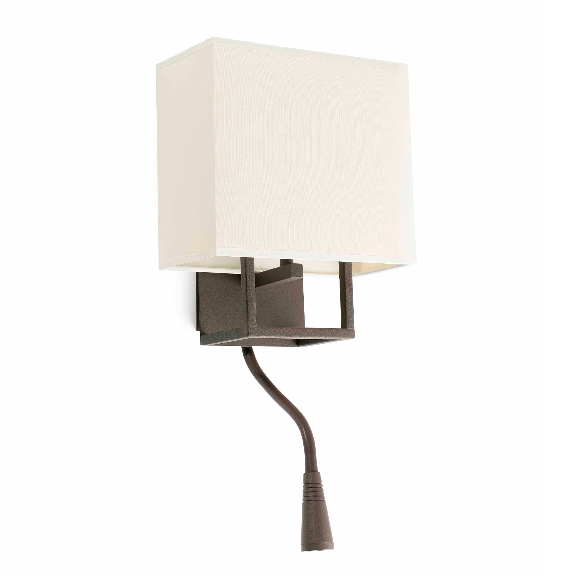 VESPER Lampe applique brun et beige avec lecteur LED