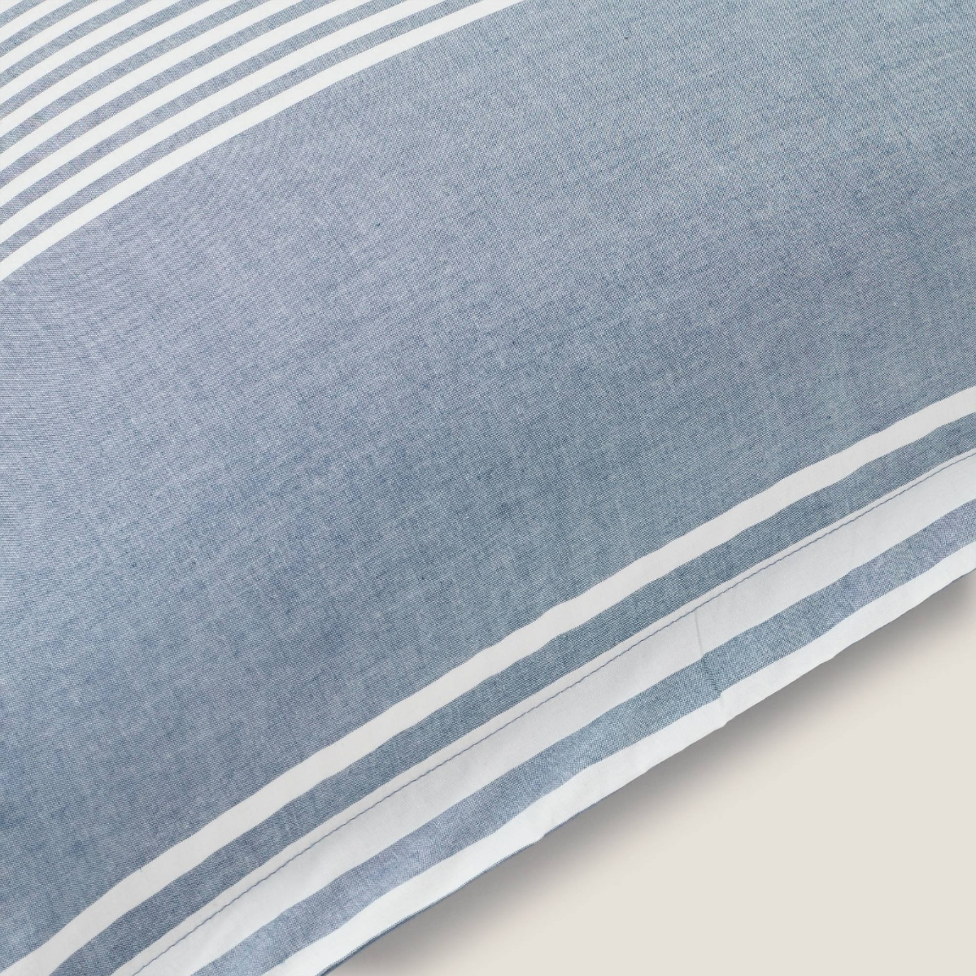 Funda de cuadrante de sábana a rayas azul y blanco