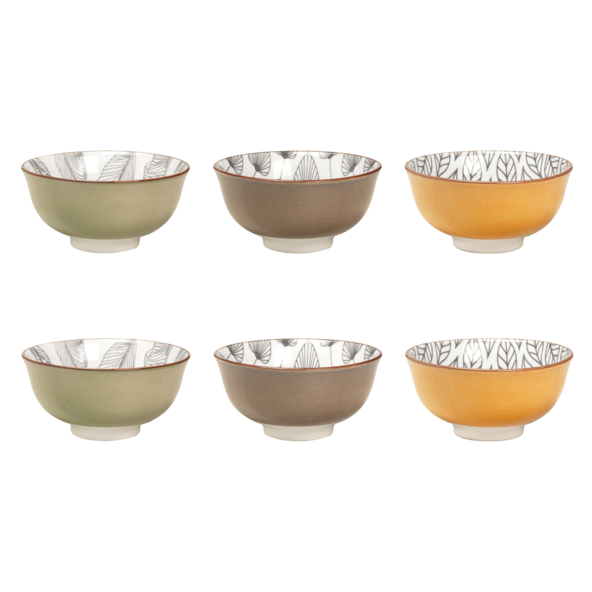 Services d'assiettes et bols 18 pièces, SASEBO