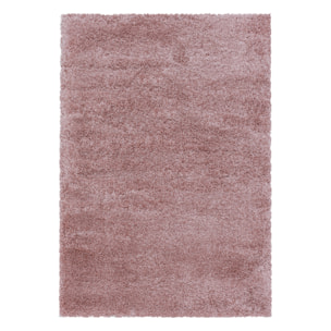 FLUFFY - Tapis shaggy uni à poils longs Rose