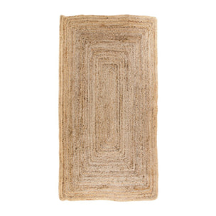 Tappeto Bombay in iuta intrecciata naturale 65x135 cm