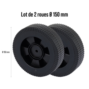 Lot 2 roues  ø15 cm
