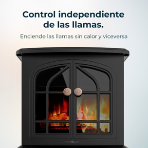 Chimenea Eléctrica de Pie ReadyWarm 2000 Flames. 2000 W, 2 Niveles de Potencia,