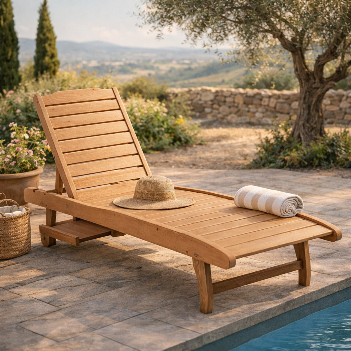 Bain de soleil – Style colonial – Dossier réglable