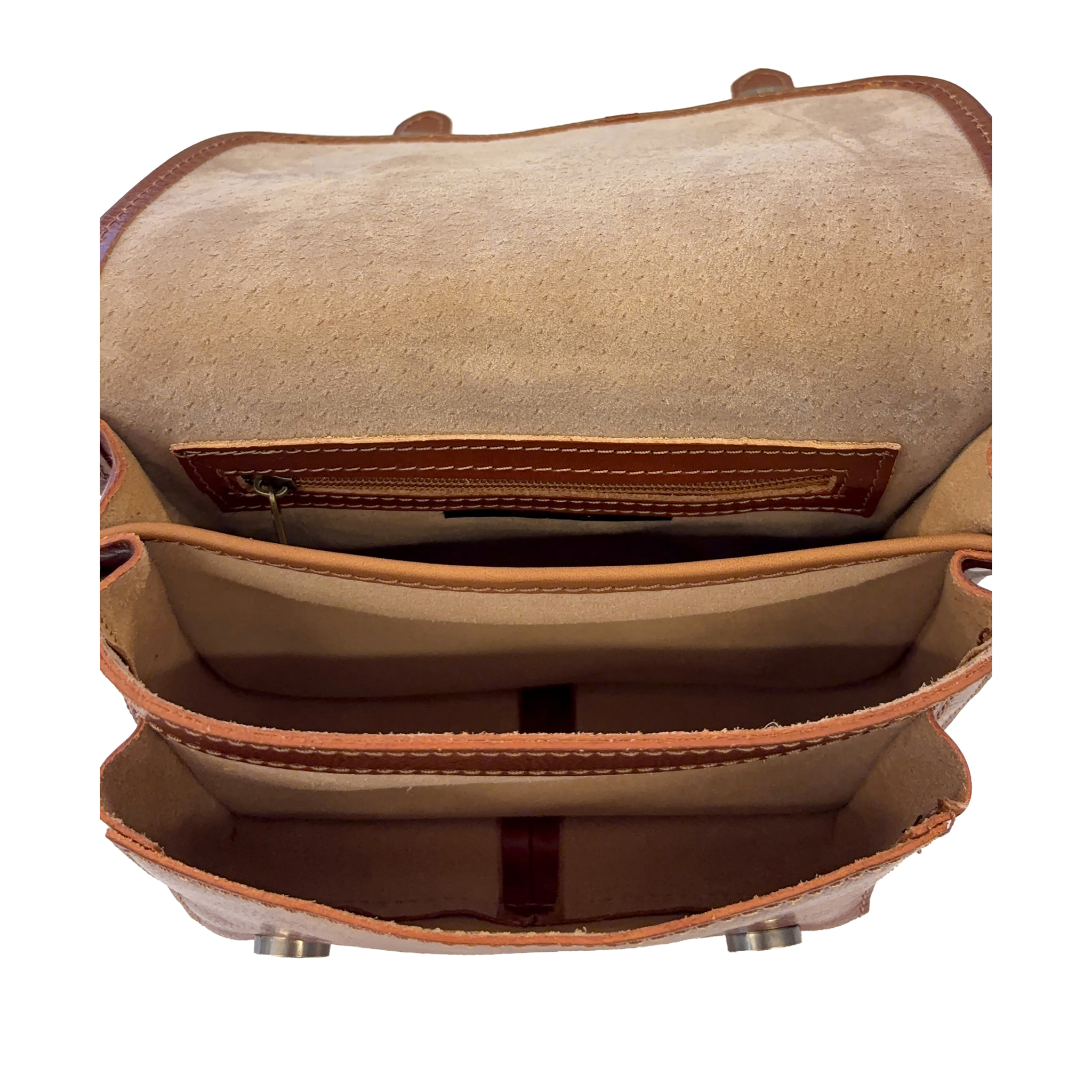 Borsa a Tracolla in Pelle da Donna, Tracolla Vintage con Doppia Fibbia e Chiusura Magnetica