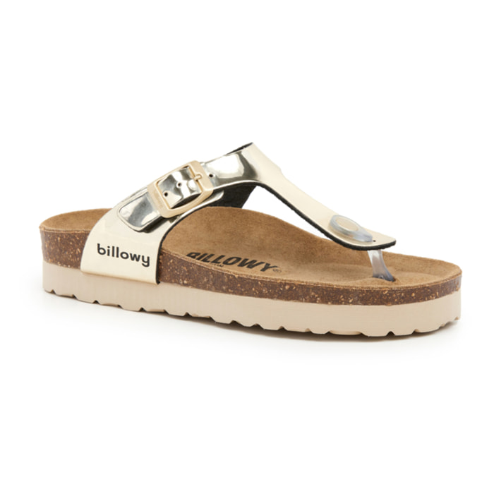 SANDALO CON ZEPPA BILLOWY DORATO