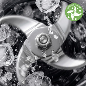 H.Koenig Batidora de Vaso MXK36 1,5L 550W, Licuadora Potente con Función Pica Hielo, Jarra de Cristal Graduada, 2 Velocidades + Pulse, gris antracite