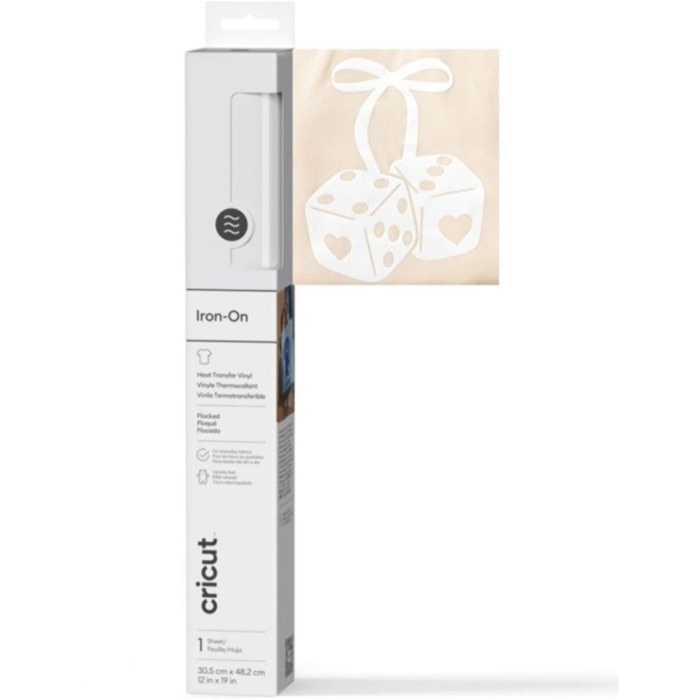 Accessoire CRICUT Flocked Iron On White