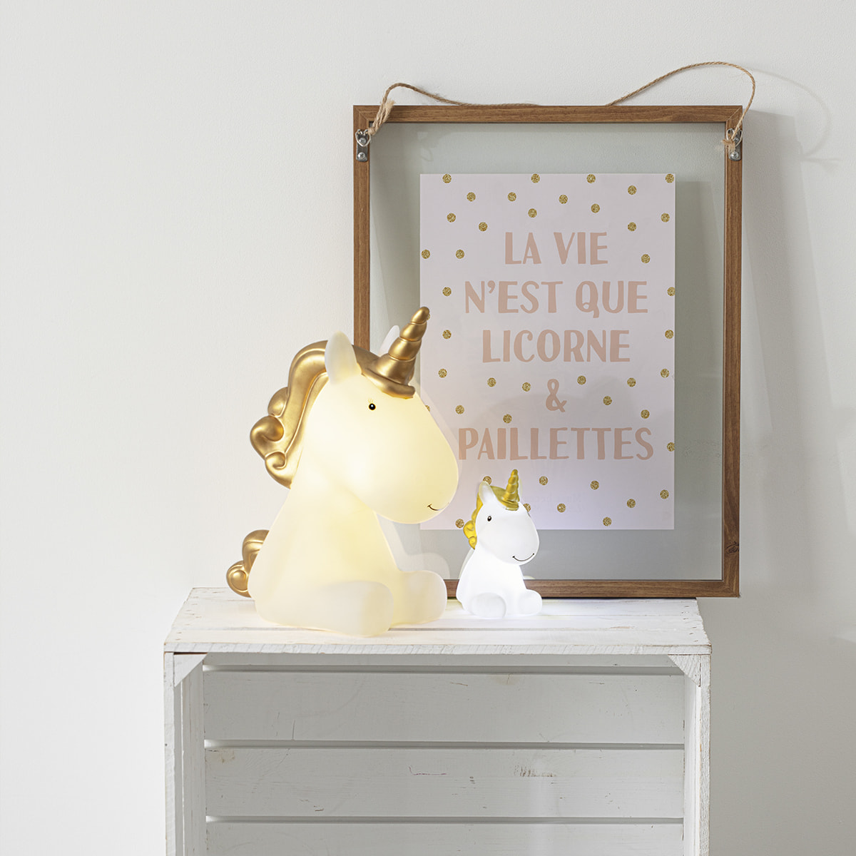 Veilleuse enfant XL "Licorne" H30 cm