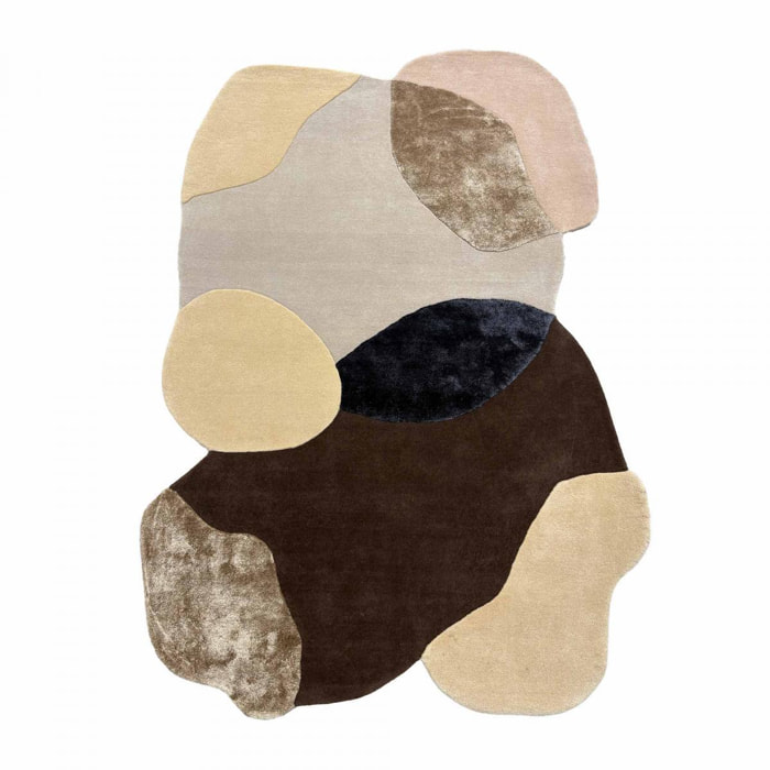 Tapis salon, Motif Abstrait, Forme Originale, Laine Noble, Élégant