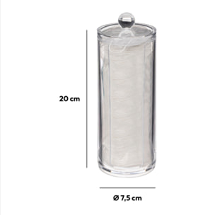 Distributeur à coton "Selena" transparent