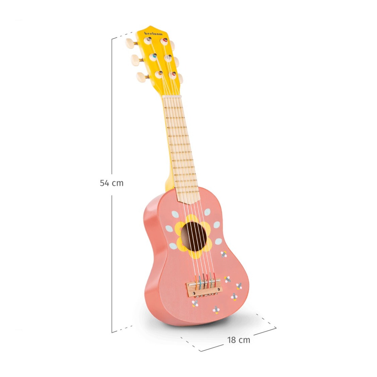 Instrumento musical guitarra de madera