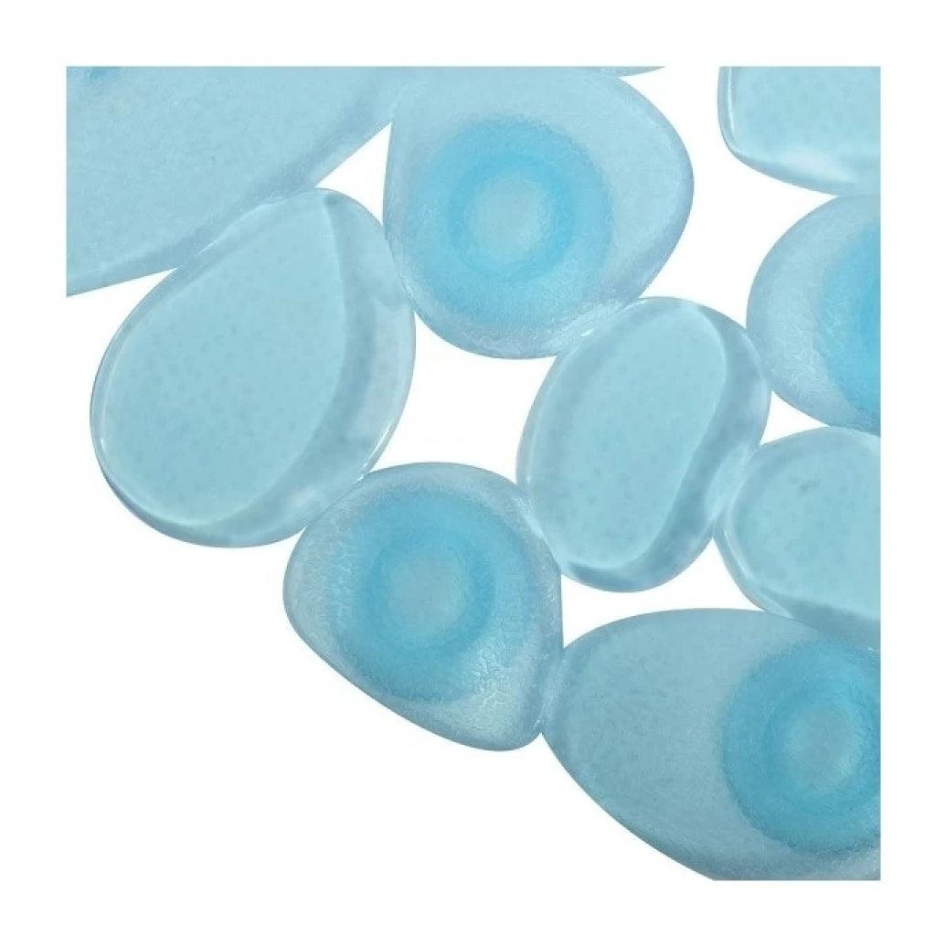 Tapis fond de Baignoire PVC GALETS Bleu Transparent MSV