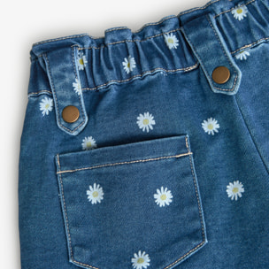 Short denim punto elÃ¡stico, de niÃ±a