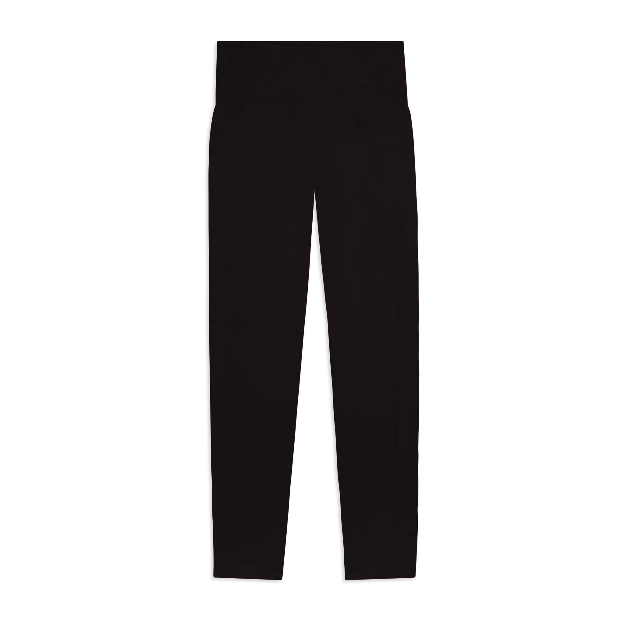 Leggings Seamless 7/8 con Vita Alta e Inserti in Costina
