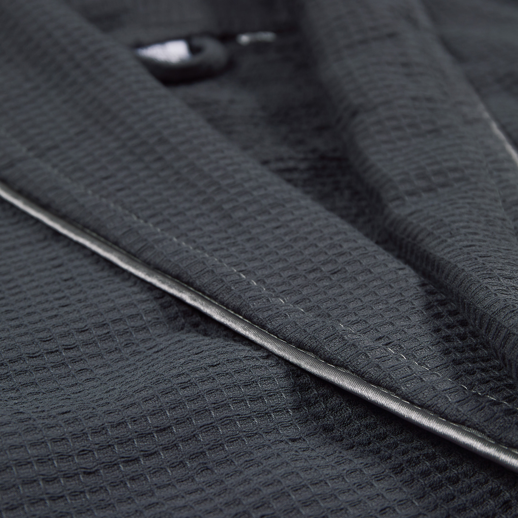 Albornoz l/xl 360 gr/m2 nido de abeja 100% algodón gris