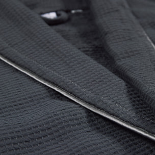 Albornoz l/xl 360 gr/m2 nido de abeja 100% algodón gris