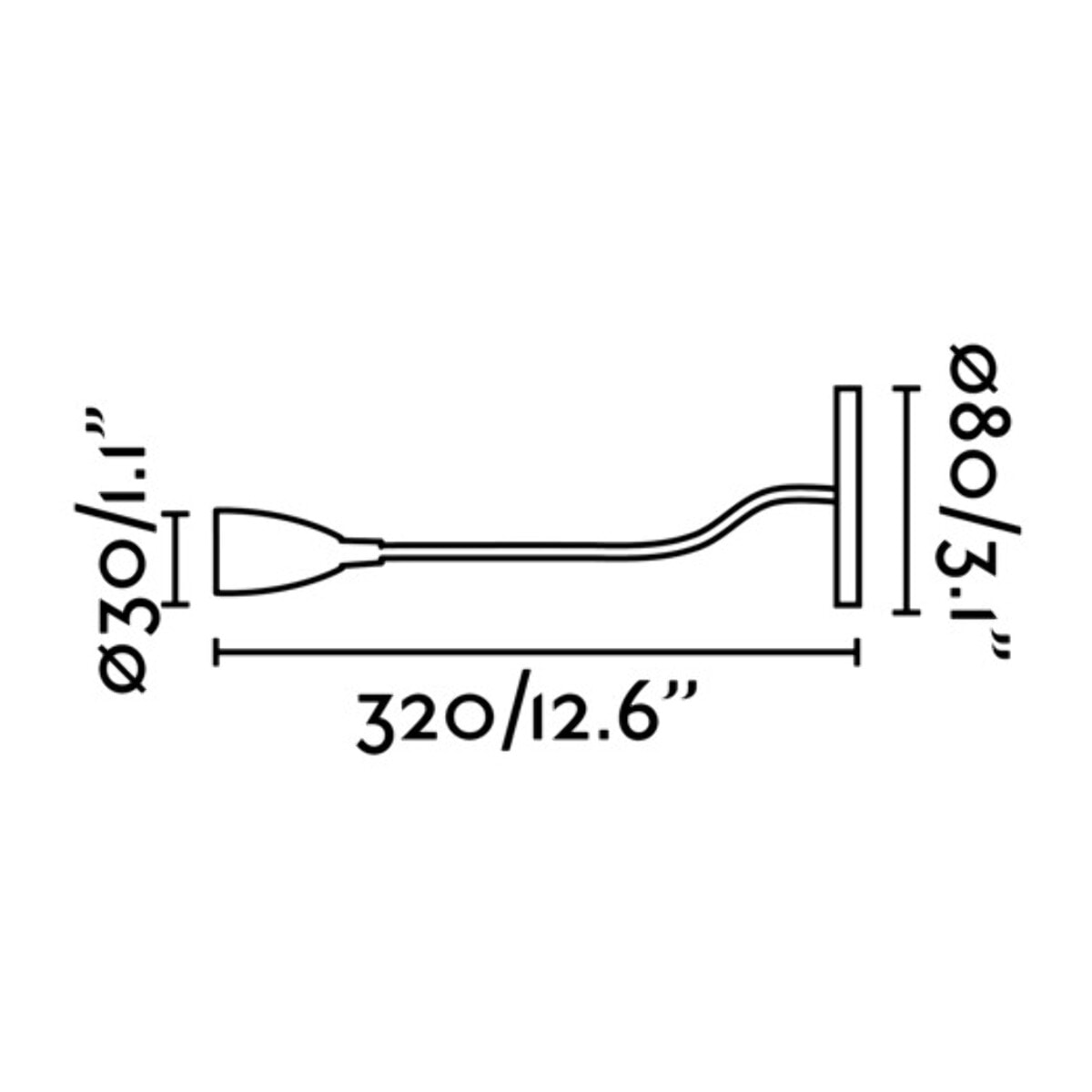 LOKE Lampe encastré chrome