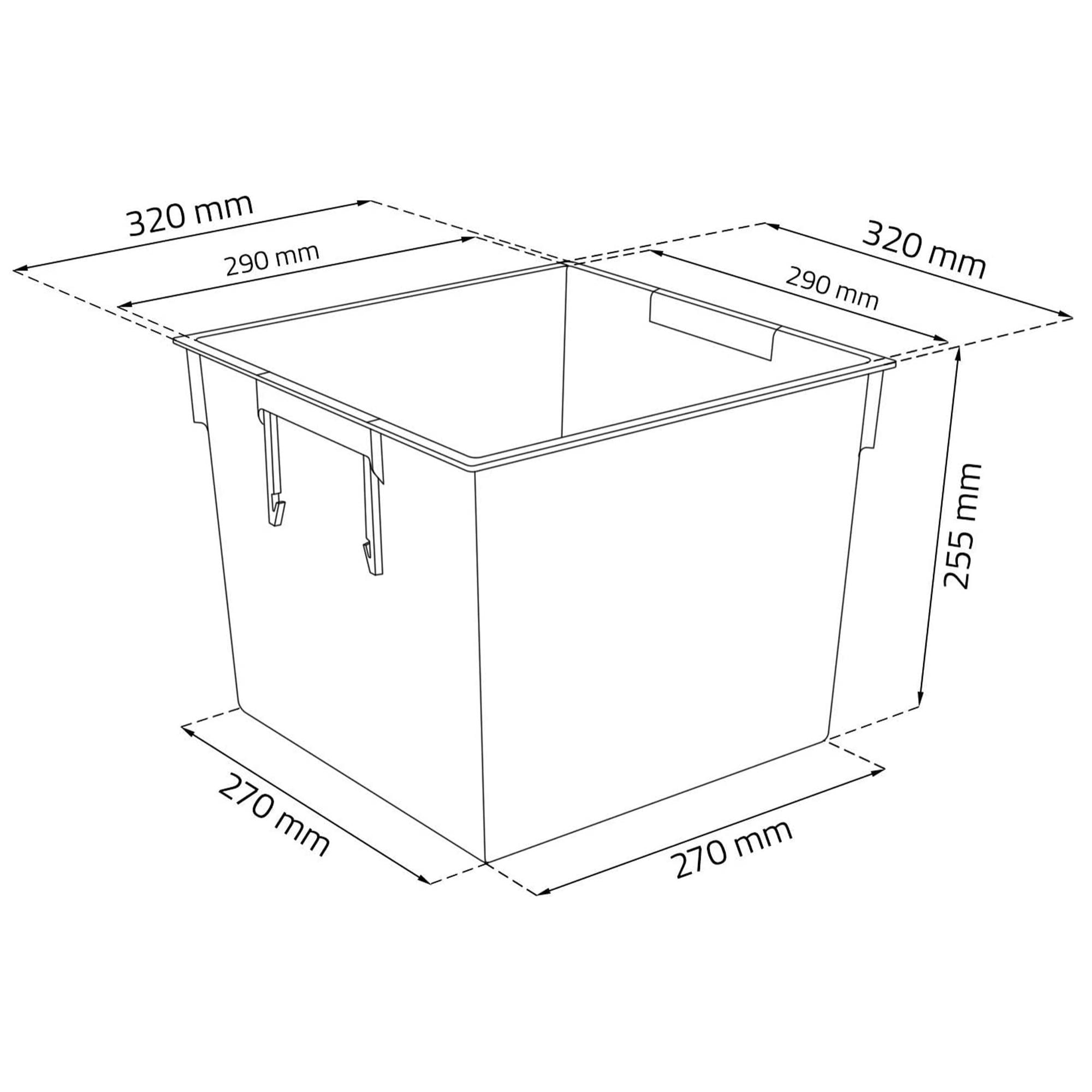 Maceta Rato 32 litros con cubilete para plantar en color antracita