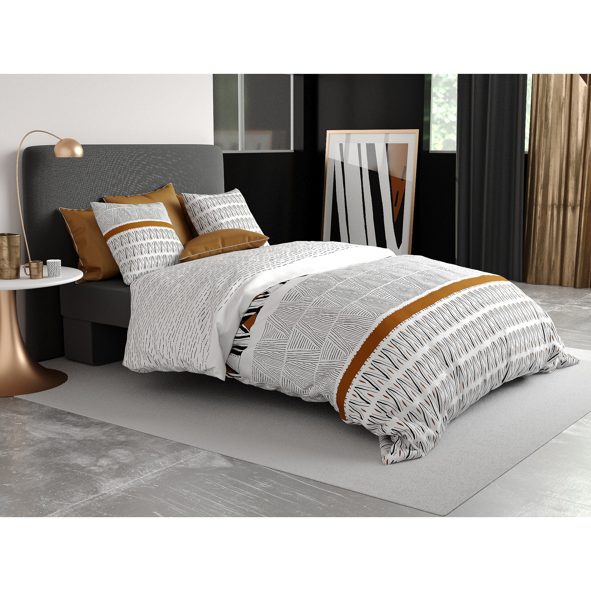 Parure housse de couette coton Louxor