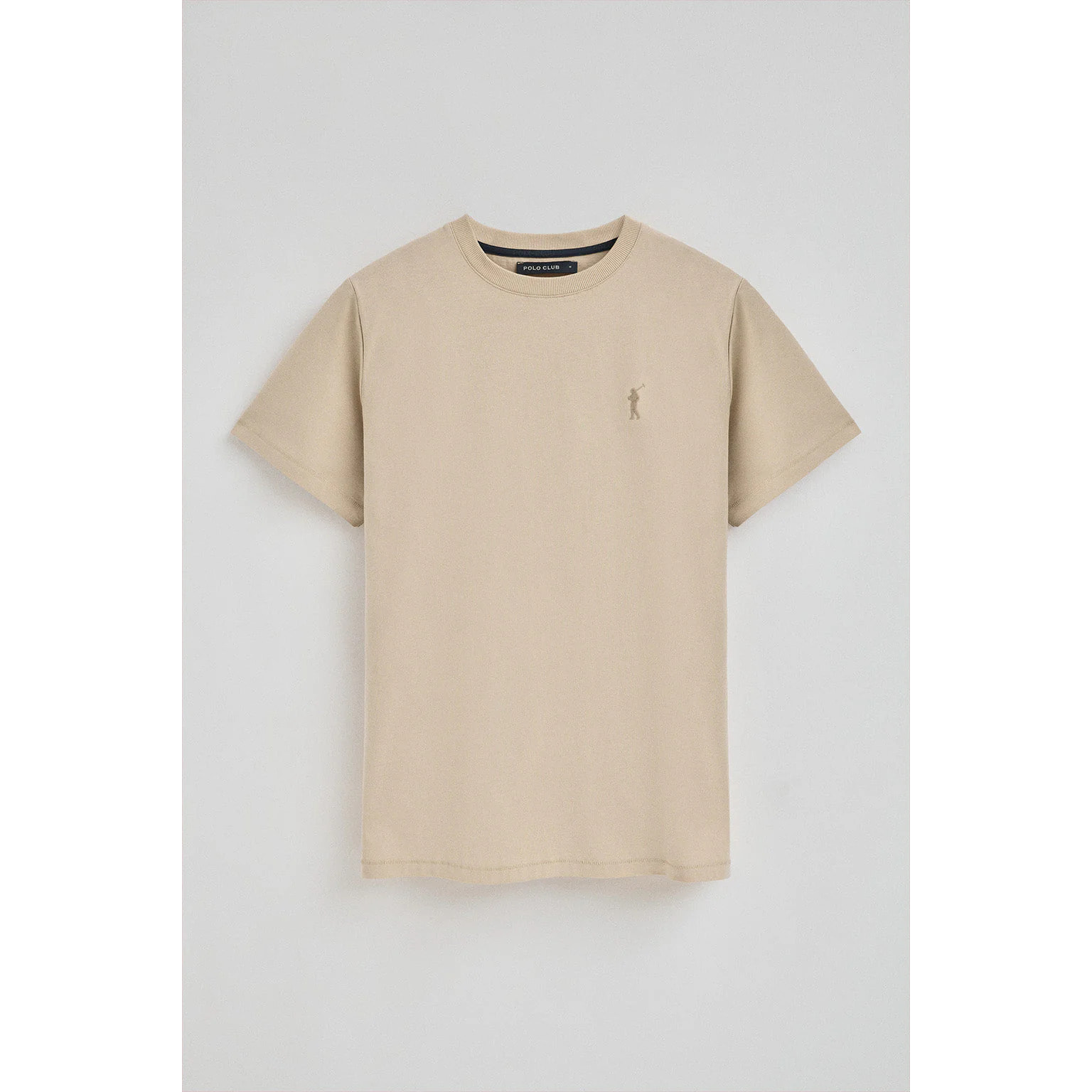 Camiseta beige con logo engomado Rigby Go