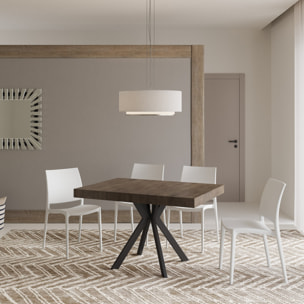 Tavolo allungabile 90x120/224 cm Dolcezza noce gambe antracite